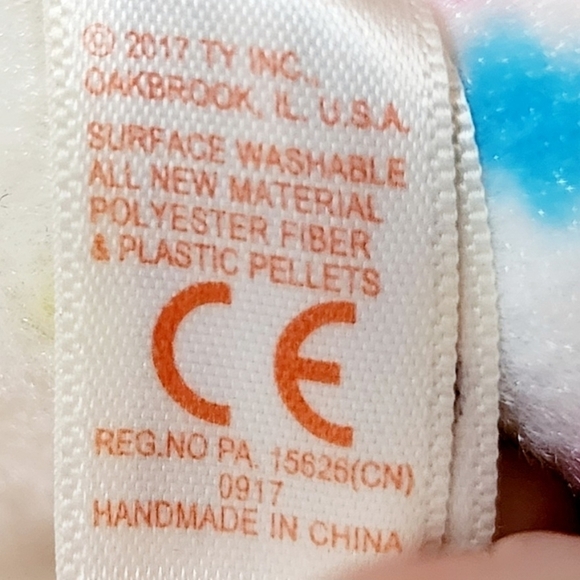 TY Harmonie White Rainbow Spotted Unicorn Plush Stuffed Animal Sparkle Eyes EUC - Picture 11 of 11